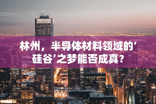 林州，半导体材料领域的‘硅谷’之梦能否成真？