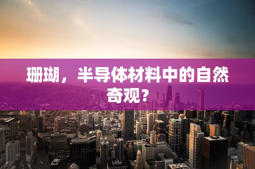 珊瑚，半导体材料中的自然奇观？