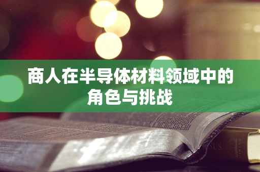 商人在半导体材料领域中的角色与挑战
