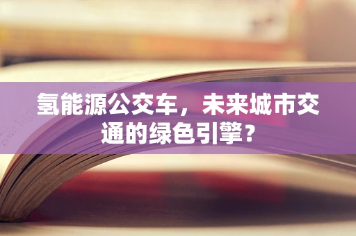 氢能源公交车，未来城市交通的绿色引擎？