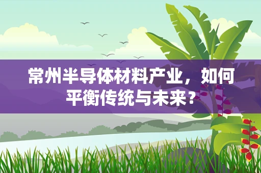 常州半导体材料产业，如何平衡传统与未来？