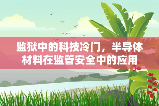 监狱中的科技冷门，半导体材料在监管安全中的应用