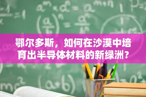 鄂尔多斯，如何在沙漠中培育出半导体材料的新绿洲？