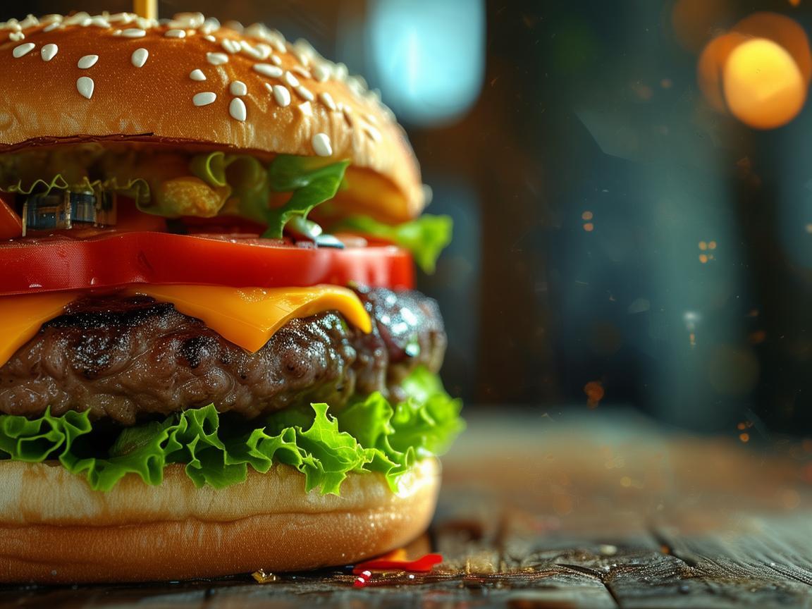 汉堡中的半导体奇迹,食物中的微小导电性探索 汉堡中的半导体奇迹,食物中的微小导电性探索